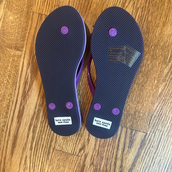 Kate Spade purple cheetah flip-flops - Picture 2 of 3